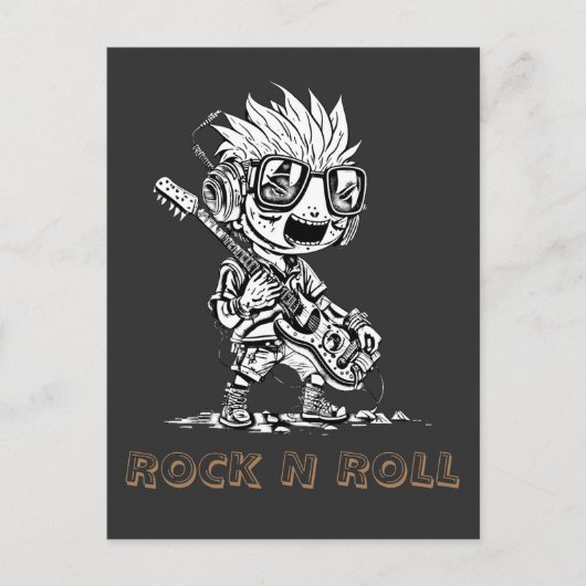 ROCK N ROLL - CREATIVE BRIEFKAART (Voorkant)