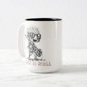 ROCK N ROLL - CREATIVE TWEEKLEURIGE KOFFIEMOK (Voorkant links)
