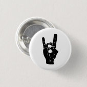 Rock n Roll Devil Horns Ronde Button 3,2 Cm (Voorkant /achterkant)
