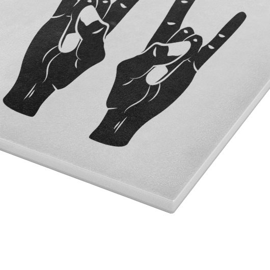 Rock n Roll Devil Horns Snijplank (Hoek)
