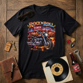 Rock 'N' Roll Diner Retro Biker Tri-Blend Shirt