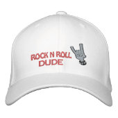 ROCK N ROLL DUDE Casquette brodé (Devant)