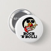 Rock n Roll Funny Sushi Roll Pun Ronde Button 5,7 Cm (Voorkant /achterkant)