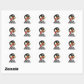 Rock n Roll Funny Sushi Roll Pun Ronde Sticker (Vel)