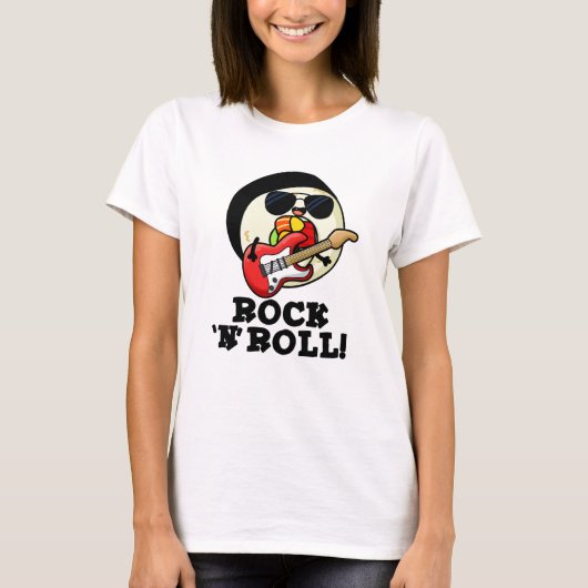 Rock n Roll Funny Sushi Roll Pun T-shirt (Voorkant)