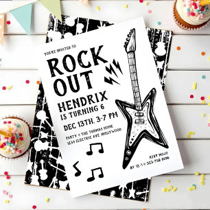 Rock-'n-Roll-Gitaar-Verjaardag Kaart