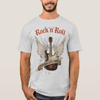 Rock n roll gitaarlegendes leven voor altijd T-shi T-shirt