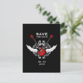 Rock-'n-roll gitaren opslaan van de datum save the date (Staand voorkant)