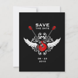 Rock-'n-roll gitaren opslaan van de datum save the date
