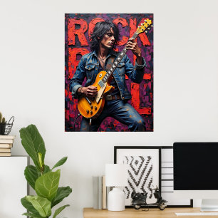 Rock-'n-roll gitarist poster
