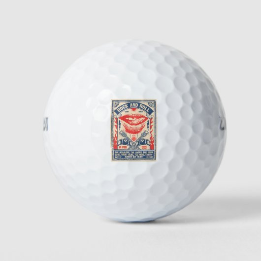 rock n roll golfballen (Voorkant)