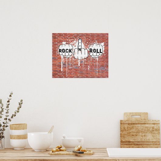 Rock-N-Roll Graffiti Poster (Keuken)