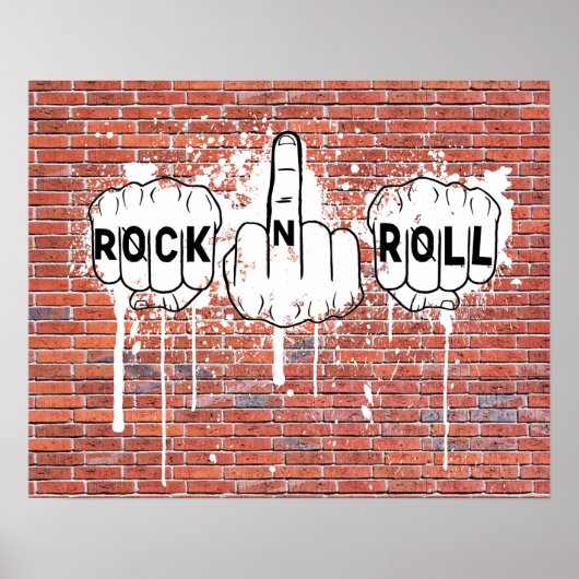 Rock-N-Roll Graffiti Poster (Voorkant)