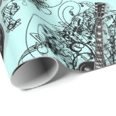 Rock n Roll Guitar Cadeaupapier (Rol Hoek)