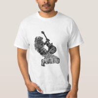Rock N Roll Guitare Player T-shirt I Love Rock