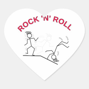 Rock 'N' Roll Hart Sticker