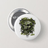 Rock n Roll is mijn Life Skull Ronde Button 5,7 Cm (Voorkant /achterkant)