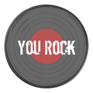 Rock N Roll JE ROCK Round Hockey Puck