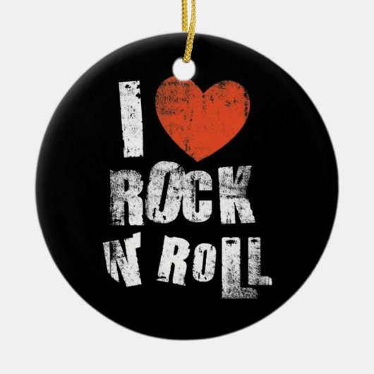 Rock N' Roll Keramisch Ornament (Voorkant)