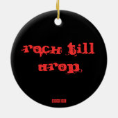 Rock N' Roll Keramisch Ornament (Achterkant)