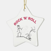 Rock 'N' Roll Keramisch Ornament (Links)