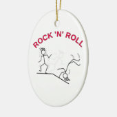 Rock 'N' Roll Keramisch Ornament (Links)