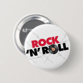 Rock 'N' Roll. -Knoop Ronde Button 5,7 Cm (Voorkant /achterkant)
