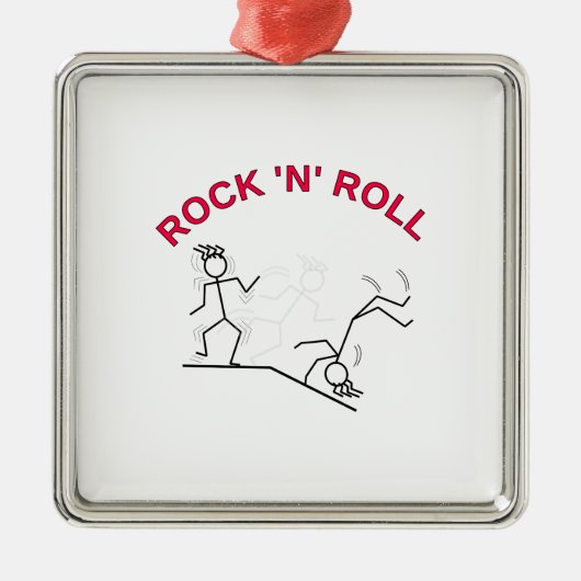Rock 'N' Roll Metalen Ornament (Voorkant)