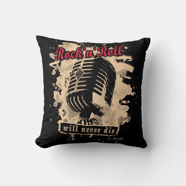 Rock-n-Roll Microphone - red Kussen (Voorkant)
