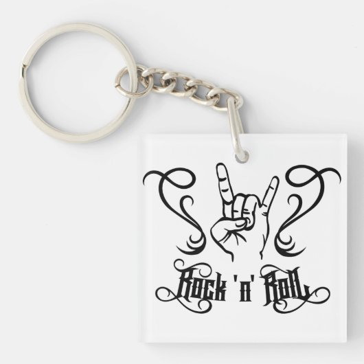Rock 'n' Roll Music Symbol Sleutelhanger (voorkant)