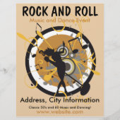 Rock-'n-roll-muziek Flyer (Achterkant)