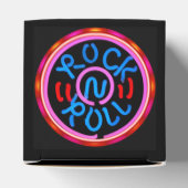 Rock n Roll Muziek Neon Sign Look Gift/Favor Box Bedankdoosjes (Bovenkant)