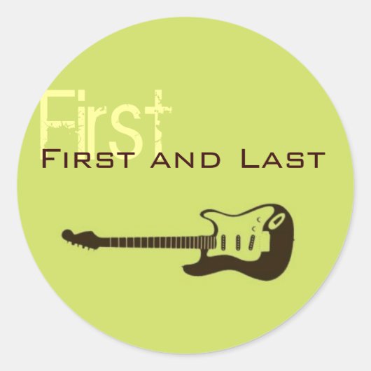 Rock N Roll  Naam Stickers (Voorkant)