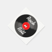 Rock-'n-roll-plaat Napkins Servetten (Hoek)