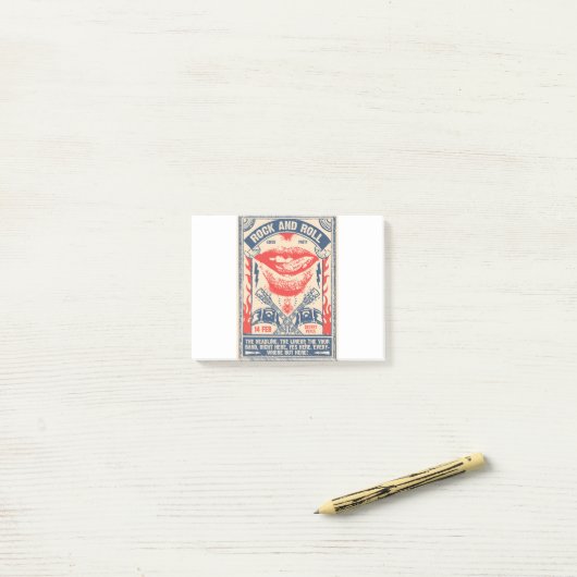 rock n roll post-it® notes (Op bureau)