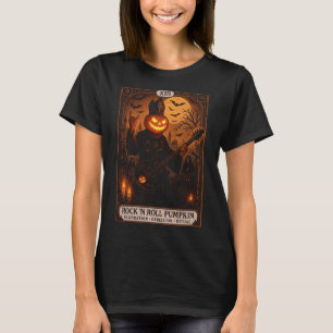 Rock 'n Roll Pumpkin Tarot Kaart T-shirt voor dame