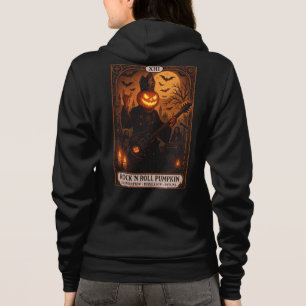 Rock 'n Roll Pumpkin Tarot Kaart Unisex Hoodie
