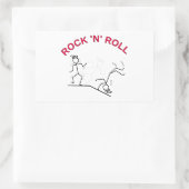 Rock 'N' Roll Rechthoekige Sticker (Tas)
