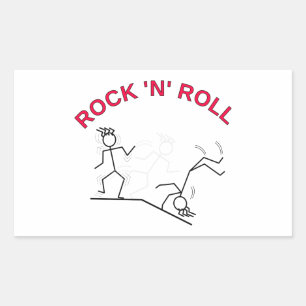 Rock 'N' Roll Rechthoekige Sticker