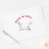 Rock 'N' Roll Rechthoekige Sticker (Envelop)