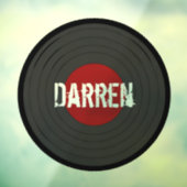 Rock N Roll Record gepersonaliseerd Raamsticker (Vel 3)