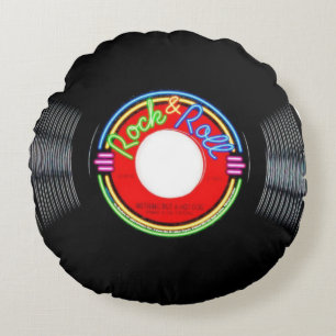 Rock N Roll Record van 1950 Rond Kussen