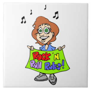 ROCK 'N ROLL REGELS TEGELTJE