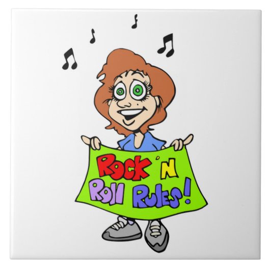 ROCK 'N ROLL REGELS TEGELTJE (Voorkant)
