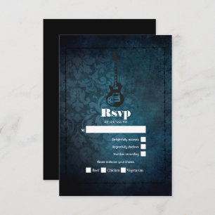 Rock n' Roll Retro Vintage Wedding RSVP Card