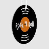 Rock n Roll retro vinyl record kerstversiering Ornament (voorkant)
