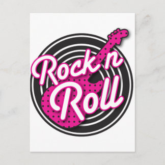 Rock N Roll rockabilable-plattegrond Briefkaart