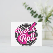 Rock N Roll rockabilable-plattegrond Briefkaart (Staand voorkant)