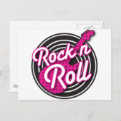 Rock N Roll rockabilable-plattegrond Briefkaart (Voorkant / Achterkant)