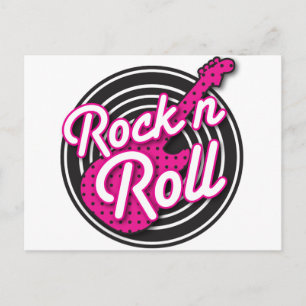 Rock N Roll rockabilable-plattegrond Briefkaart